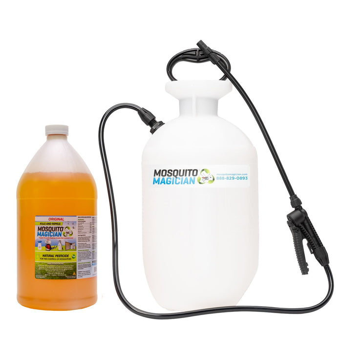 Pump Up Sprayer + 1 Gallon Mosquito Killer & Repellent Combo