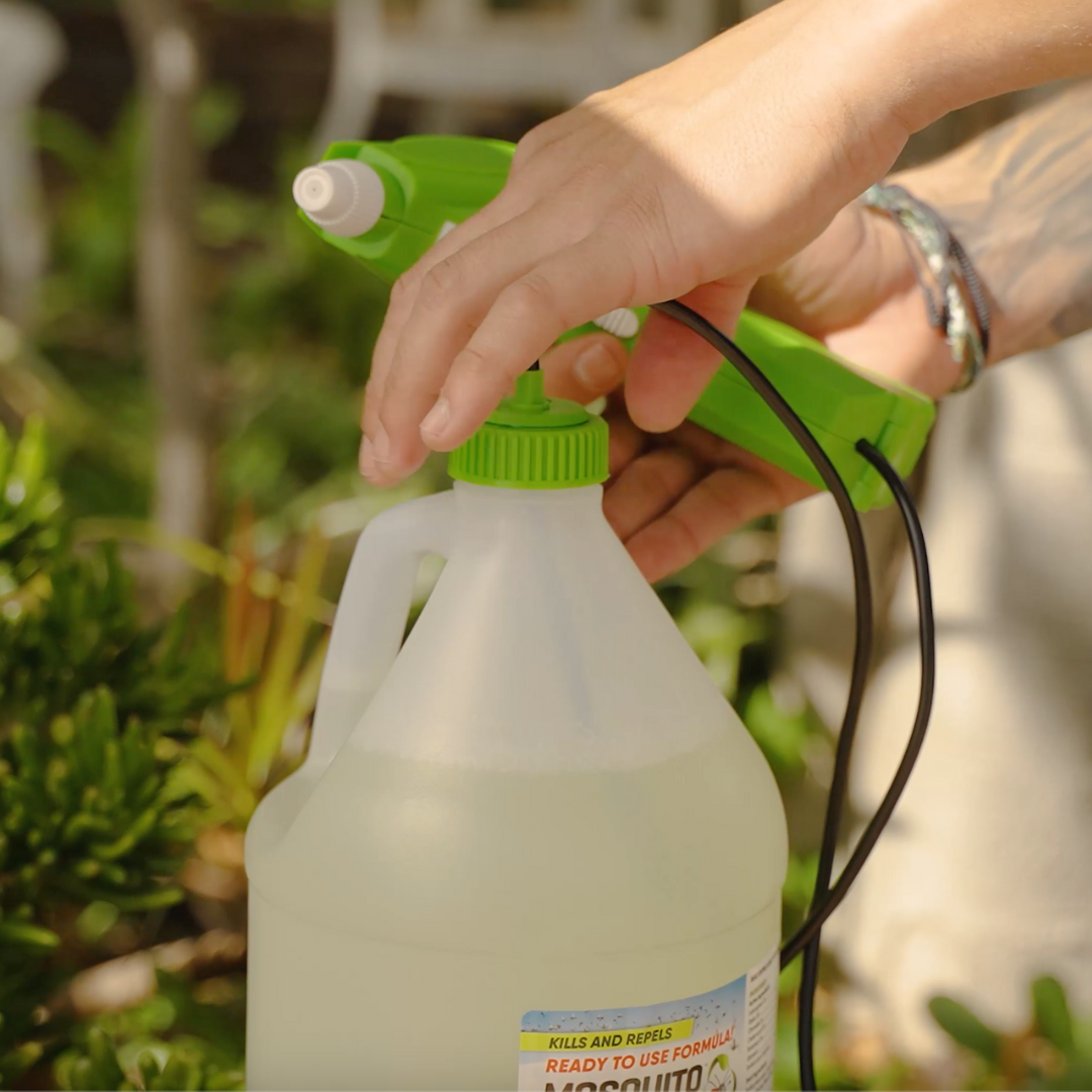 Battery Sprayer with 2 Gallons of Ready-to-Use Mosquito Killer &amp; Repellent