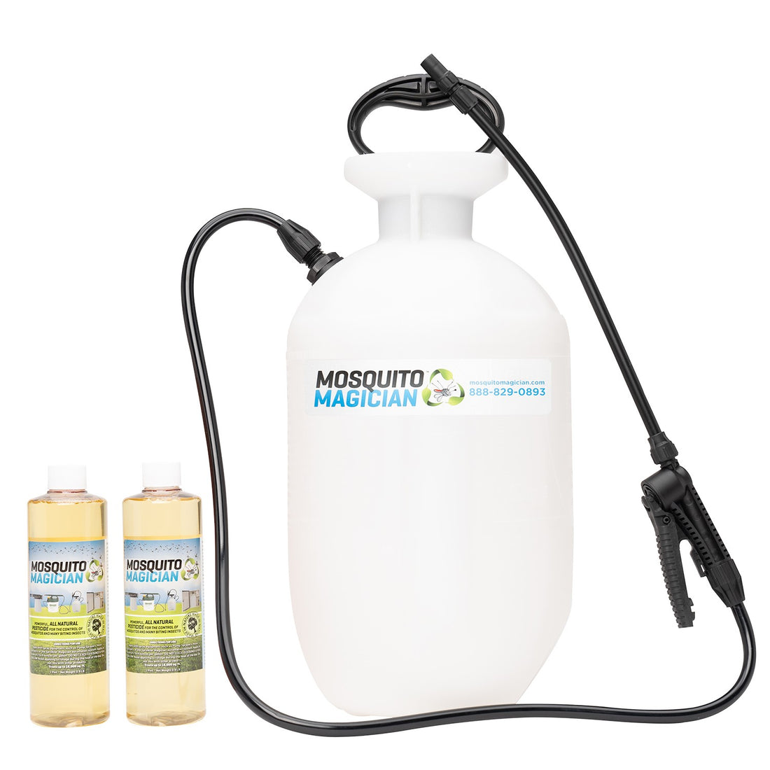 Pump Up Sprayer with 2 Pints Mosquito Killer &amp; Repellent Concentrate Combo