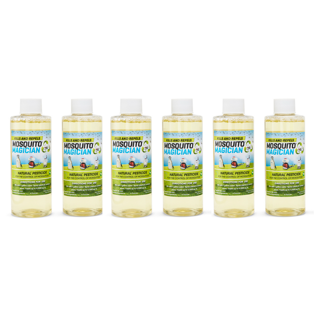 Mosquito Killer &amp; Repellent Concentrate - Easy To Use Pack! 4 ounce bottles (6)